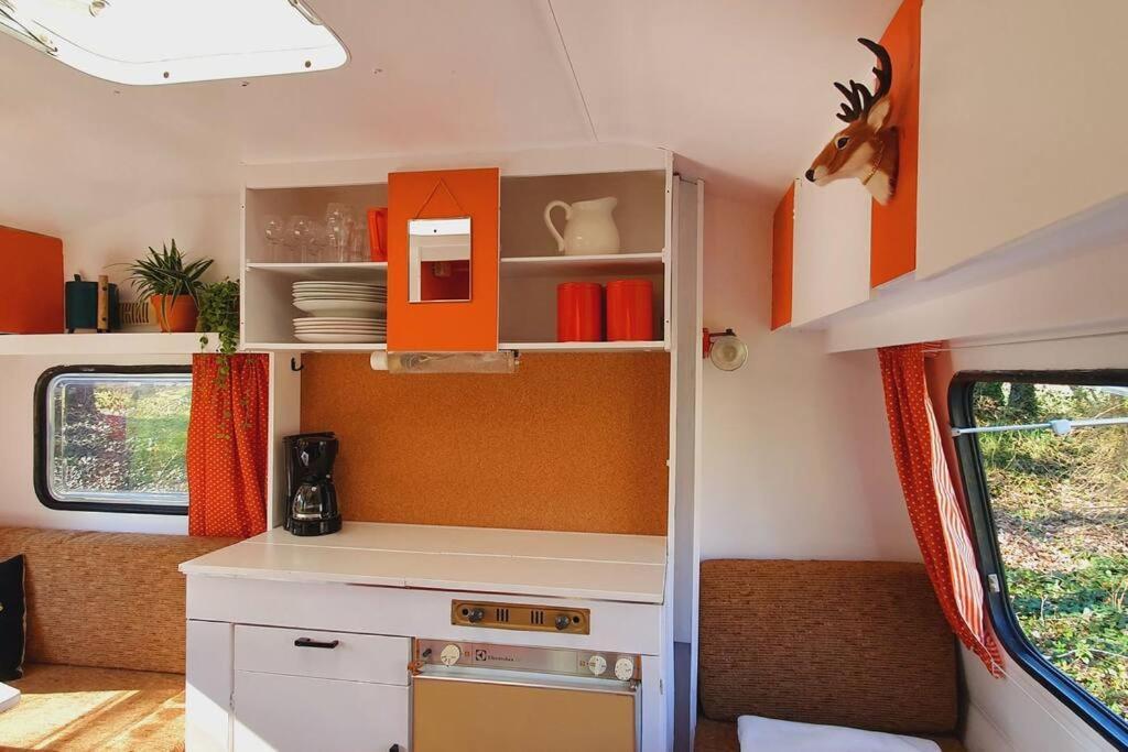 Campsite Small Retro Caravan Leek
